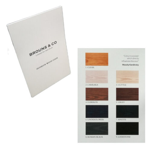 Interior Wood Stain - Printed color card