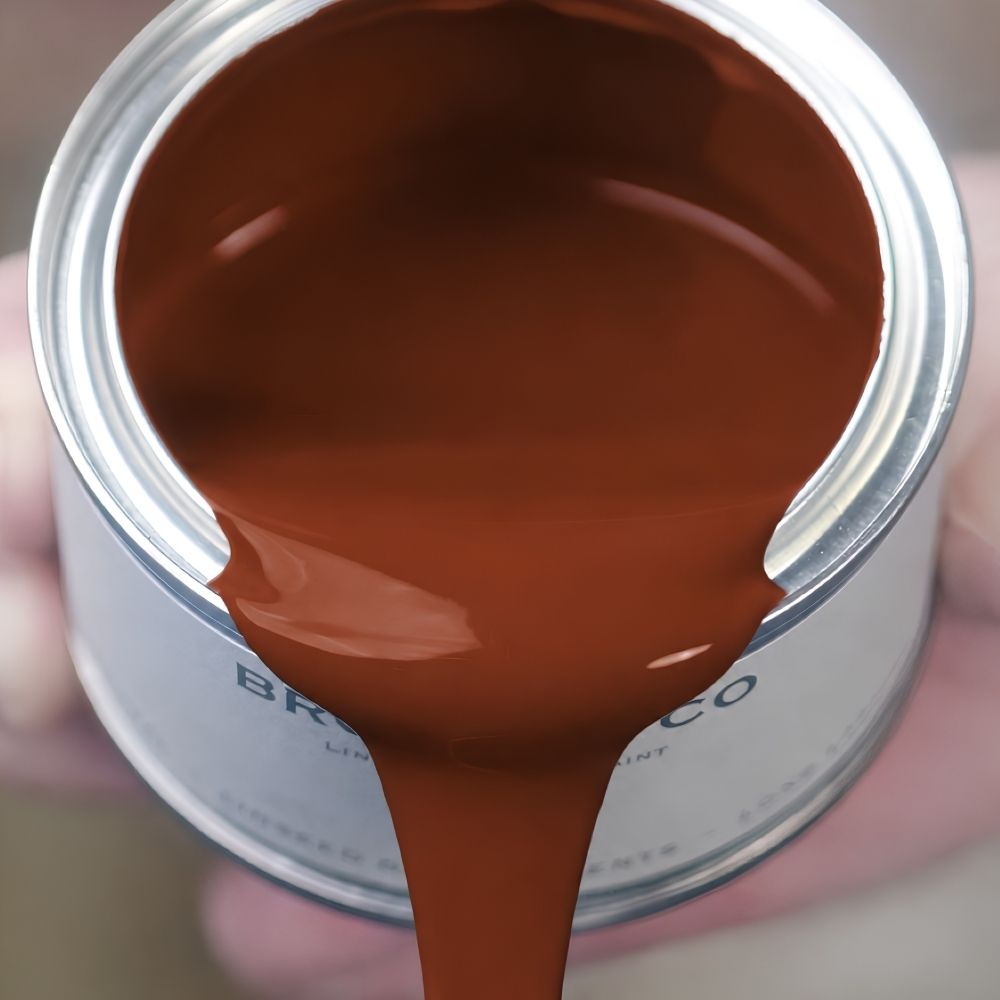 Linseed Oil Paint Dark Iron Oxide Red Paint Pour
