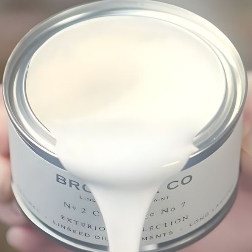 bright white paint linseed oil pour