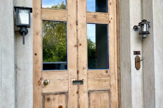 Leaf Green (19) Door Restoration - Paint Removed with Shellac Knotting Primer