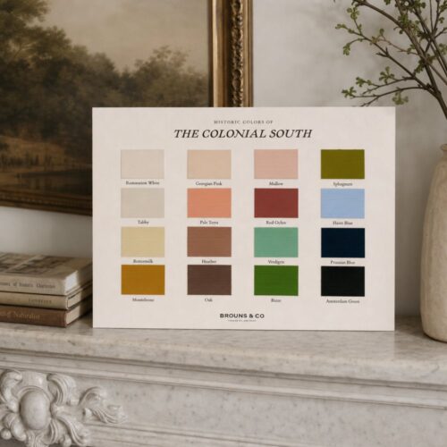 Colonial South Colors - Hand-Painted Color Card